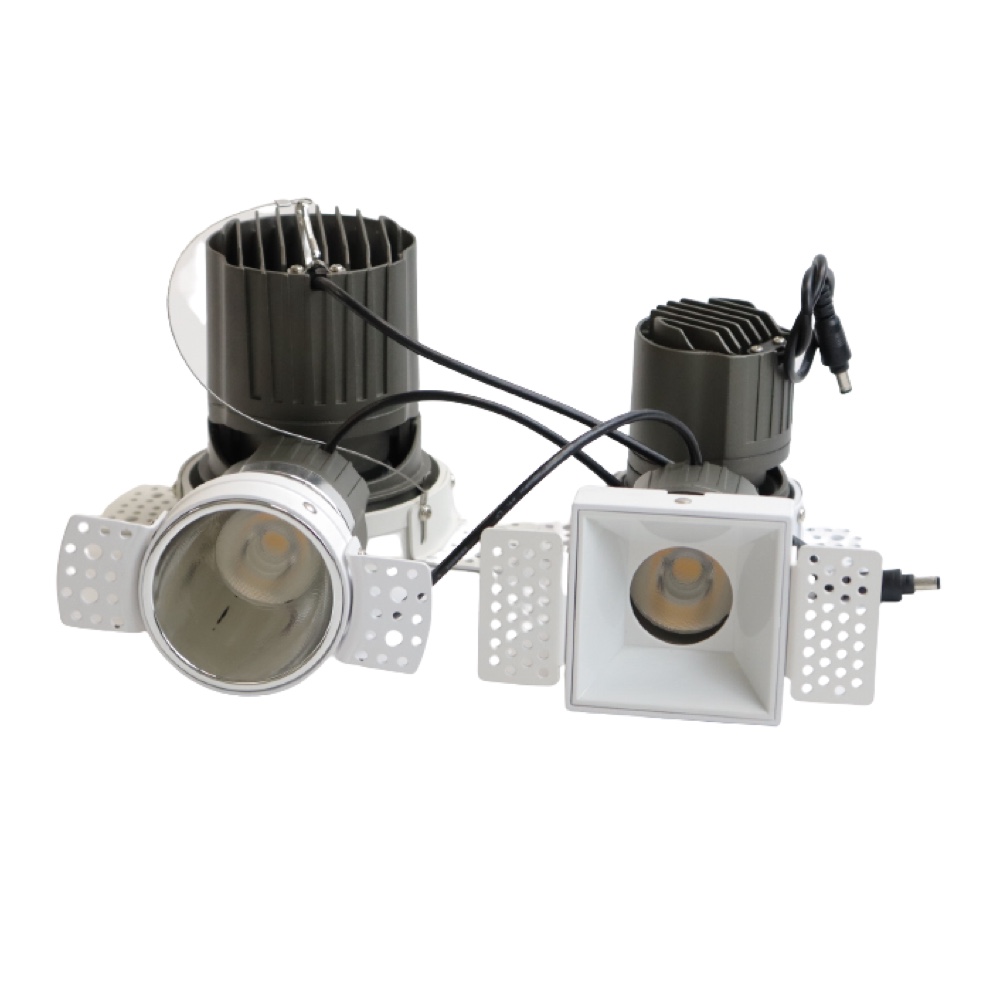 IP65 Deep Series UGR&lt;10 LED quadrado redondo COB Downlight 15D-38D ângulo de feixe ajustável Downlight