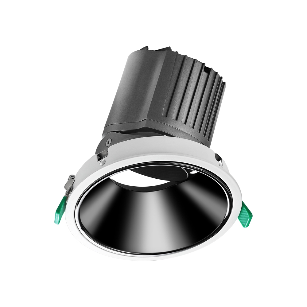 Menos série UGR &lt;10 LED quadrado redondo COB Downlight 15D-38D ângulo de feixe ajustável Downlight