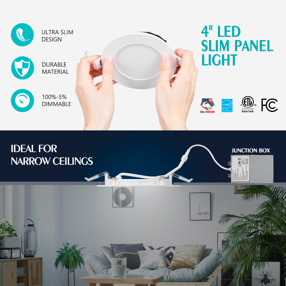 YG ETL Energy Star listado Potlight 540LM 3in 6watts 3000k/4000k/5000k/6000k/3CCT/5CCT LED luminárias embutidas