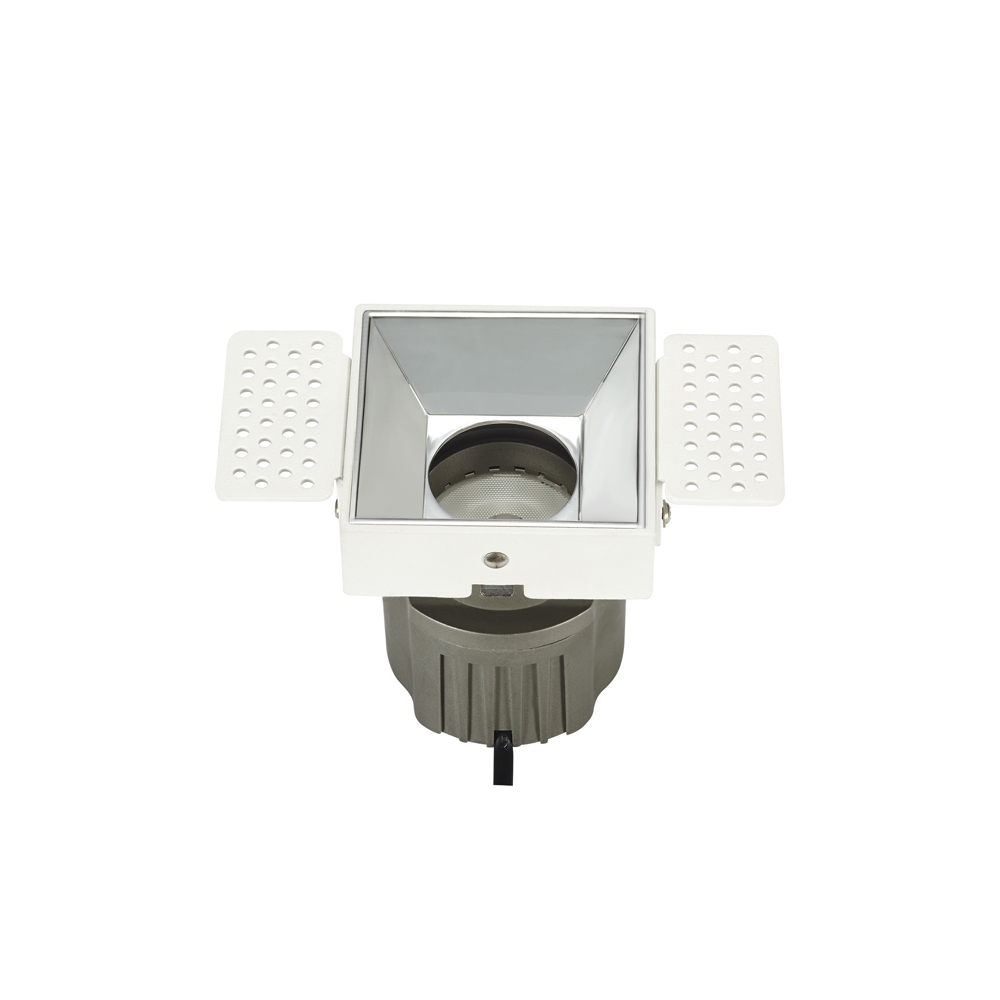 ETL Anti-reflexo Série Framless Redondo Quadrado Branco CRI 90+ Luminária Downlight Arquitetônica Luz Recesso com Regulável