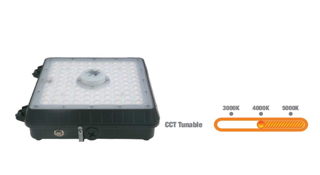 25W 45W 55W 3CCT selecionável em um 130lm/w 5 anos de garantia IP65 à prova d'água LED luz de dossel de garagem