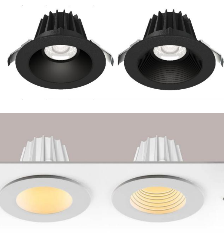 Alumínio 3CCT ajustável 2 '' 4 '' Recessed Led Down Light redondo quadrado regulável anti-reflexo teto comercial LED COB DownLight com 5 anos de garantia 