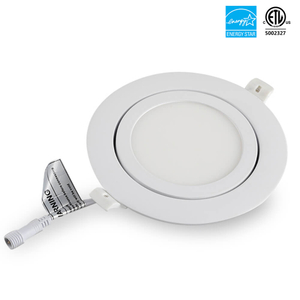 4'' 9W Rodada de cor única 3000K/4000K/5000K/6000k 3CCT Gimbal regulável LED Downlight com caixa de junção 120V ETL listado IC avaliado 