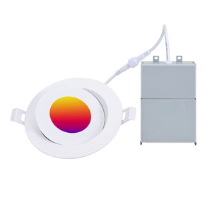 4in wifi rgbcw molhado led recesso cardan downlights com caixa de junção regulável ic avaliado iluminação de teto etl energia estrela listada 