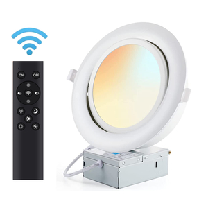 4in 2.4G com controle remoto 3CCT WET LED Gimbal Luzes de painel com caixa de junção Iluminação de teto com classificação IC regulável ETL Energy Star listado YG002D9-R-2L-2.4G