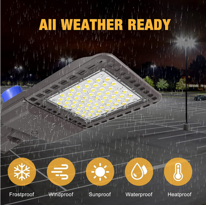 ETL DLC listado luz de rua LED industrial de alta potência para exterior com caixa de sapatos 100W/150W/200W/240W/300W iluminação para estacionamento