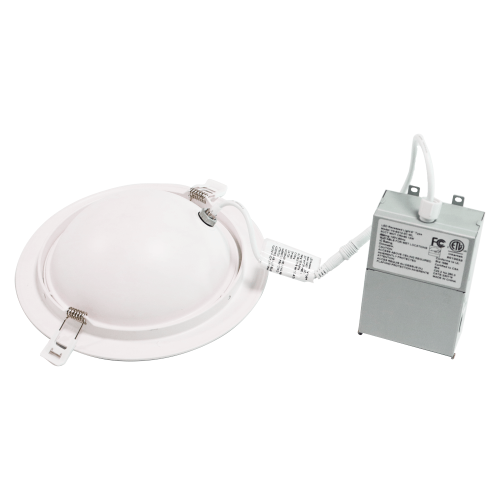 6 ''Cor redonda selecionável 3000K / 4000K / 5000K / 6000k 3CCT 5CCT 3CCT + WS Gimbal regulável LED Downlight com caixa de junção 120V ETL listado IC avaliado 