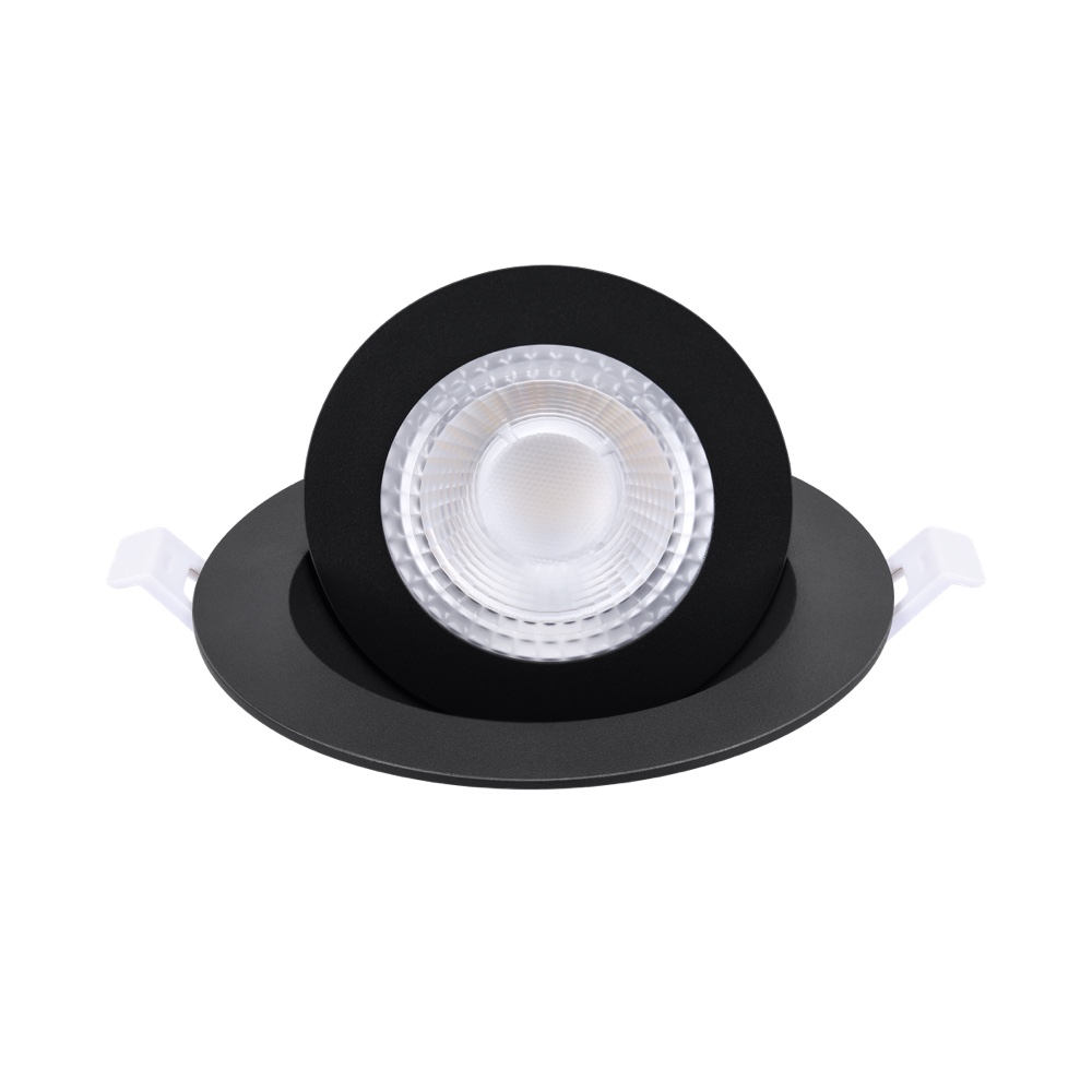 Downlight embutido com cardan LED preto