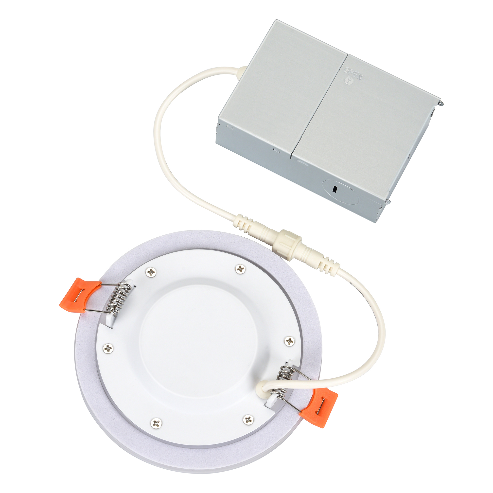 4in 6in cor redonda mutável 5CCT 2700K / 3000K / 3500K / 4000k / 5000k + luz noturna 2700K regulável embutida LED Slim Downlight com caixa de junção ETL listado IC classificado