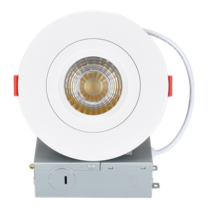 4 'redondo regulável LED embutido COB Gimbal Downlight com caixa de junção 120V ETL listado IC avaliado