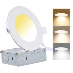 3in 4in 6in 5CCT IC avaliado LED embutido teto fino downlights regulável luz de painel embutido fino para localização molhada