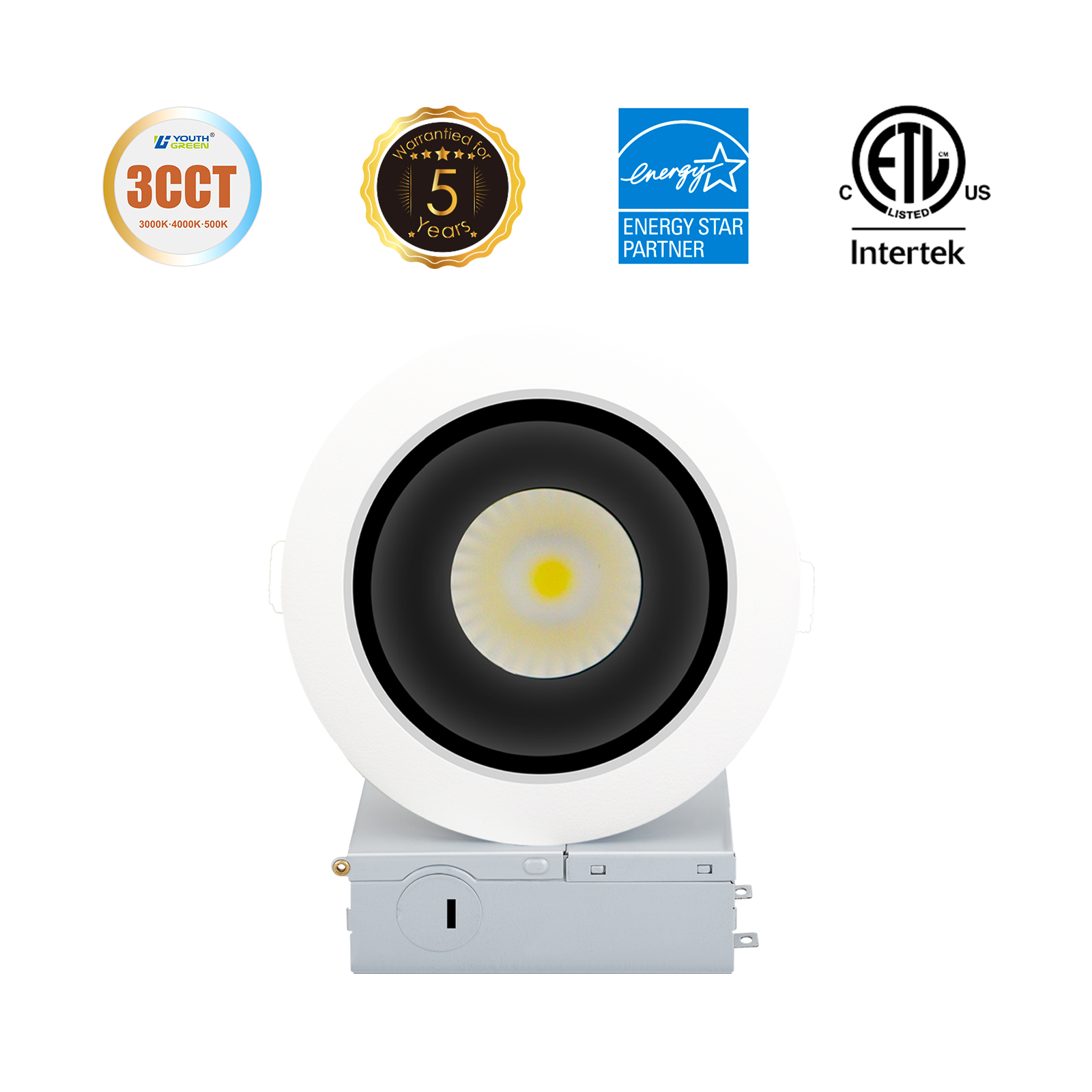 O ponto antiofuscante da mudança de Dimmable CCT ilumina o teto Downlight