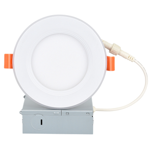 4in 6in cor redonda mutável 5CCT 2700K / 3000K / 3500K / 4000k / 5000k + luz noturna 2700K regulável embutida LED Slim Downlight com caixa de junção ETL listado IC classificado